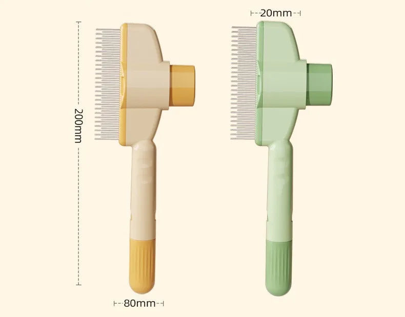 Self-Cleaning Dog Comb – One-Button Pet Hair Remover & Massage Brush