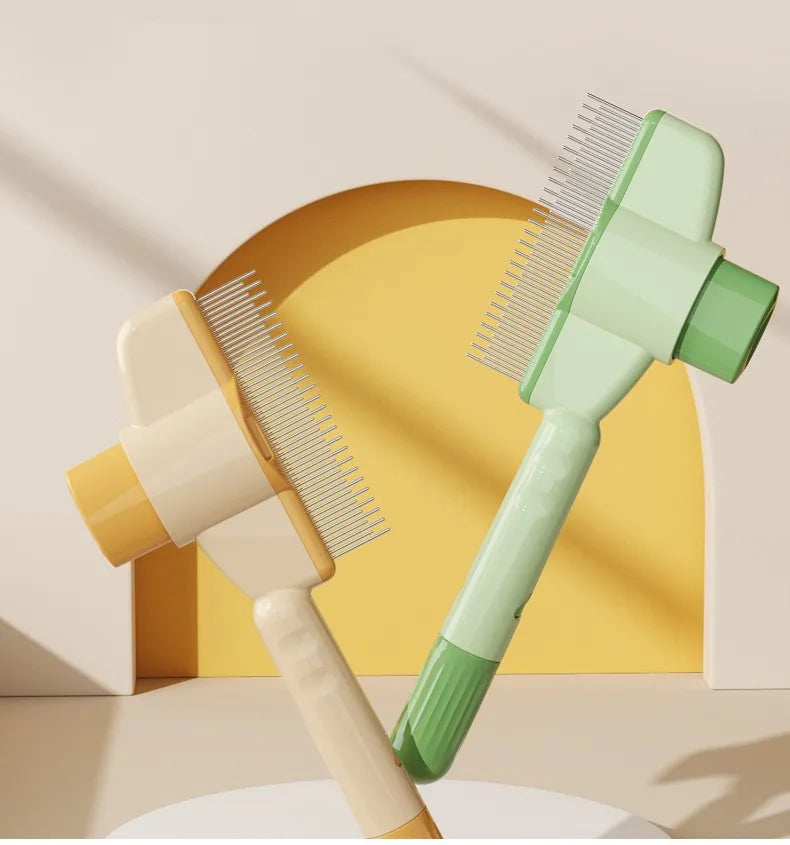 Self-Cleaning Dog Comb – One-Button Pet Hair Remover & Massage Brush
