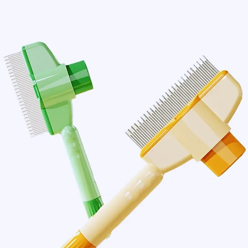 Self-Cleaning Dog Comb – One-Button Pet Hair Remover & Massage Brush