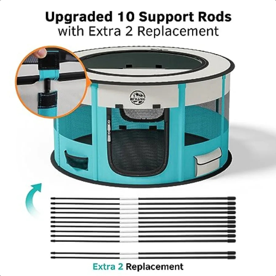Portable Foldable Pet Playpen for Small Dogs and Cats