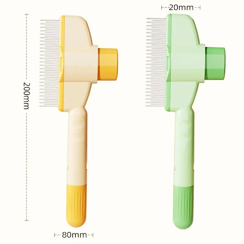 Self-Cleaning Dog Comb – One-Button Pet Hair Remover & Massage Brush