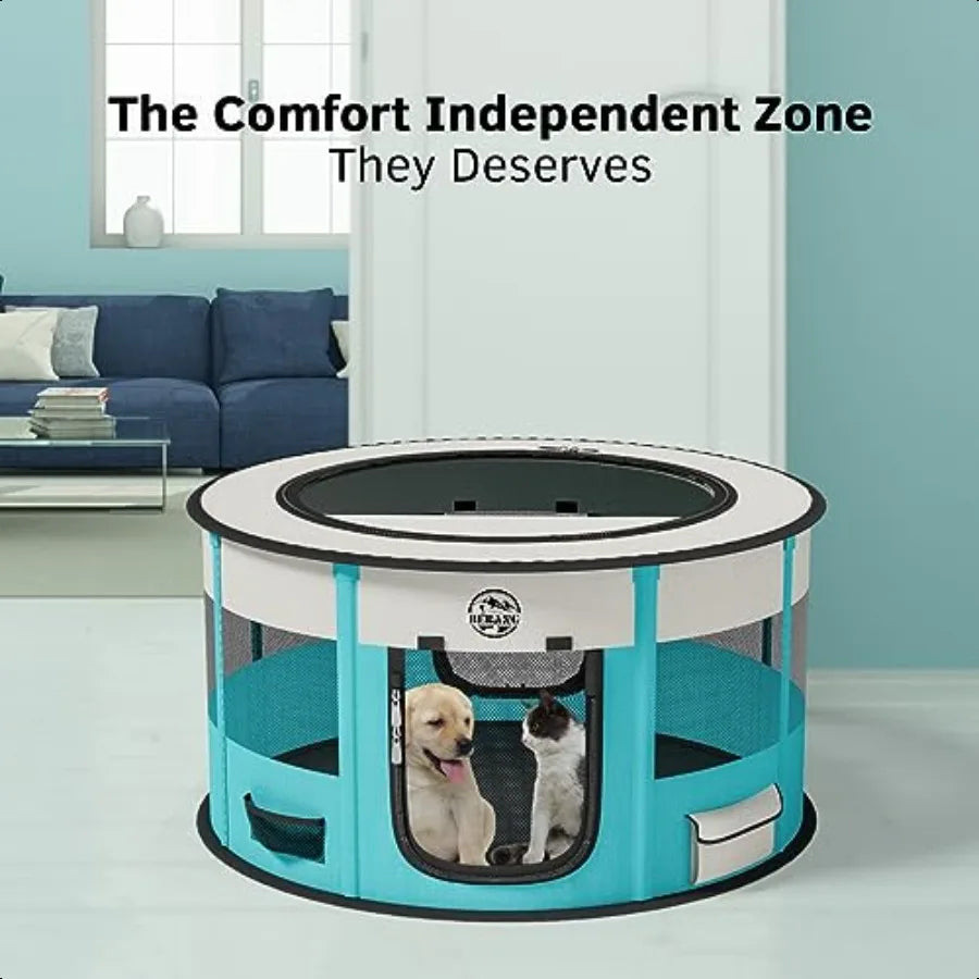 Portable Foldable Pet Playpen for Small Dogs and Cats