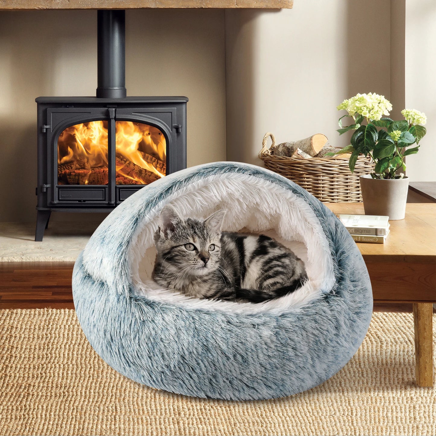 25" Plush Cat & Dog Sleeping Nest