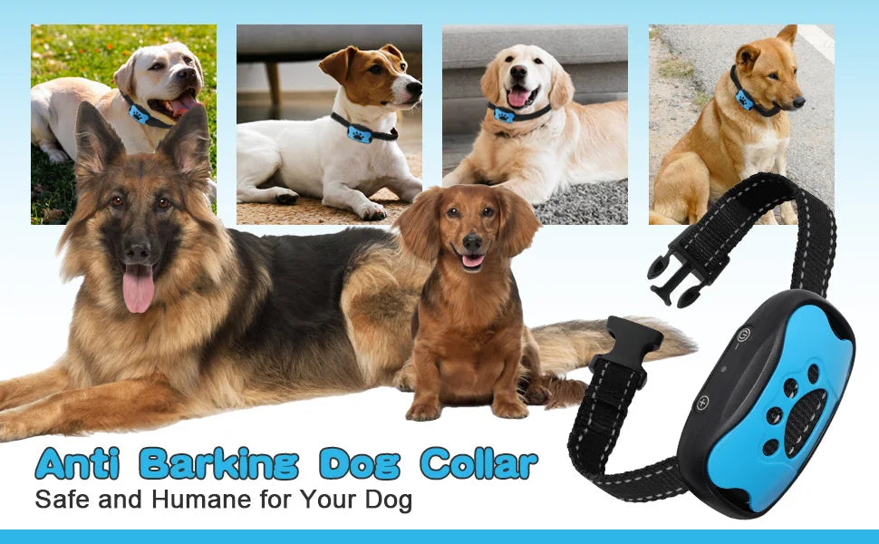 USB Rechargeable Ultrasonic Anti-Bark Dog Training Collar