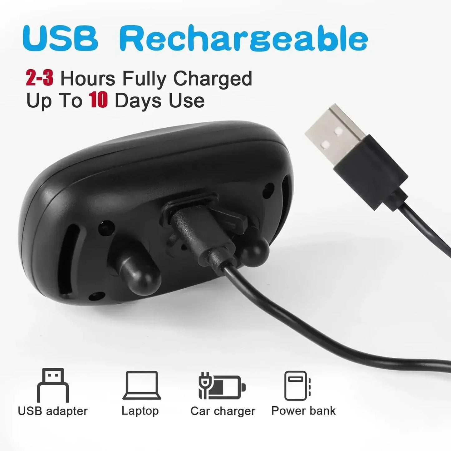 USB Rechargeable Ultrasonic Anti-Bark Dog Training Collar