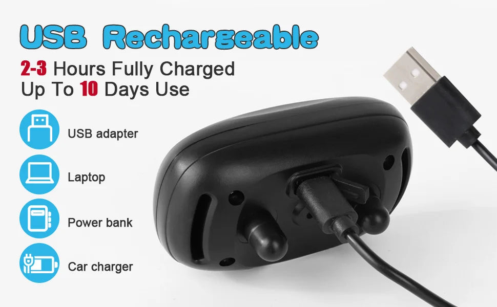 USB Rechargeable Ultrasonic Anti-Bark Dog Training Collar