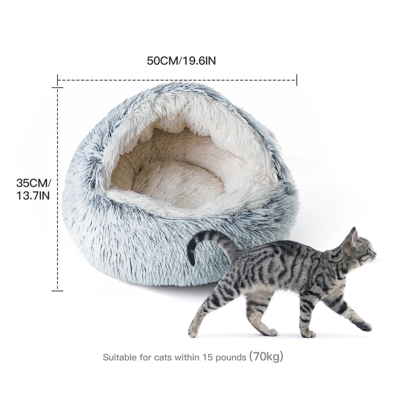 25" Plush Cat & Dog Sleeping Nest