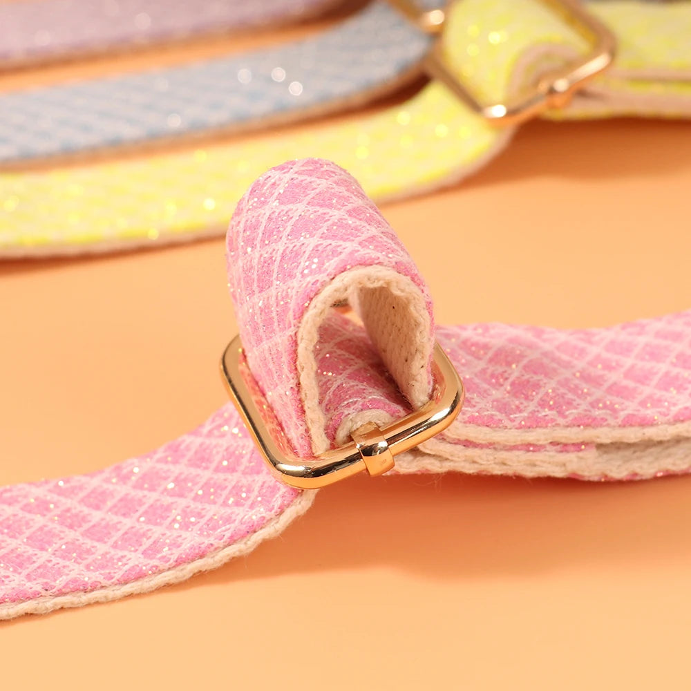 Custom Bling Nylon Dog Collar – Engraved ID Name Tag with Cute Flower Accessory for Small to Medium Dogs & Cats