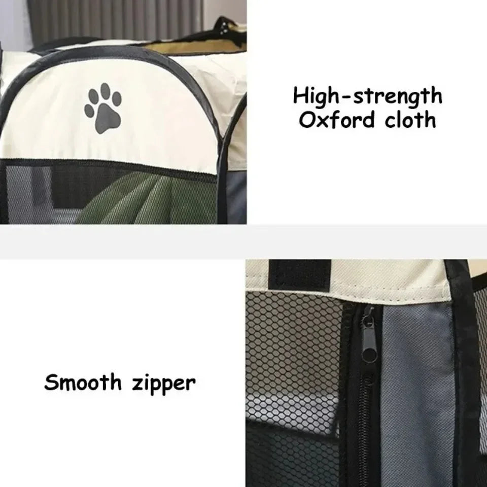 Foldable Octagonal Pet Tent – Cat and Small Dog Cage, Four-Season Use