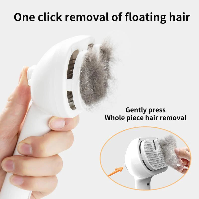 Dog Comb Pet Steam Massage Brush – Soft Teeth Hair Removal for Cats & Dogs