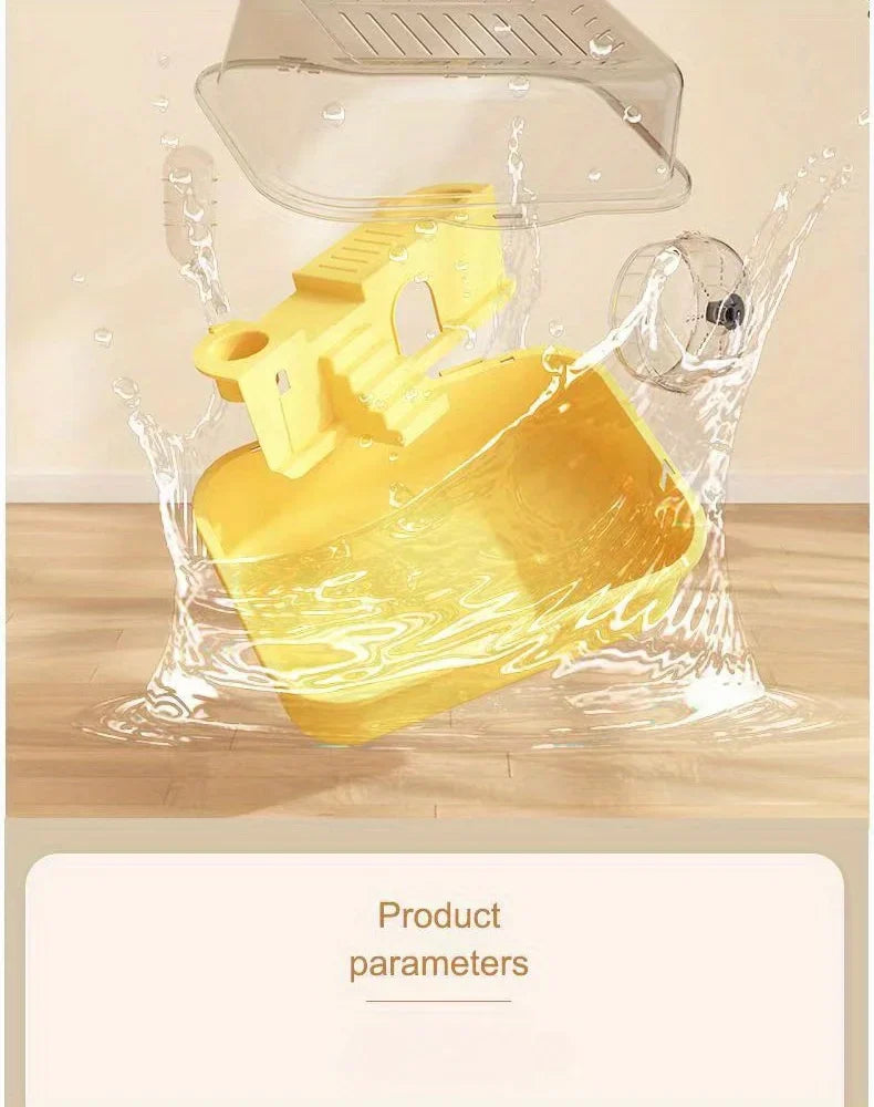 1PC Portable Acrylic Hamster Cage – Large Space Pet Habitat for Golden Bear, Animal Cage Starter Kit