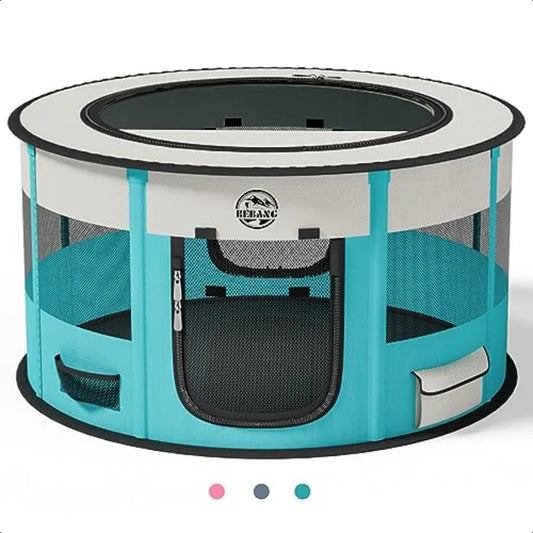 Portable Foldable Pet Playpen for Small Dogs and Cats