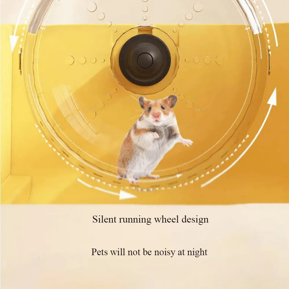 1PC Portable Acrylic Hamster Cage – Large Space Pet Habitat for Golden Bear, Animal Cage Starter Kit