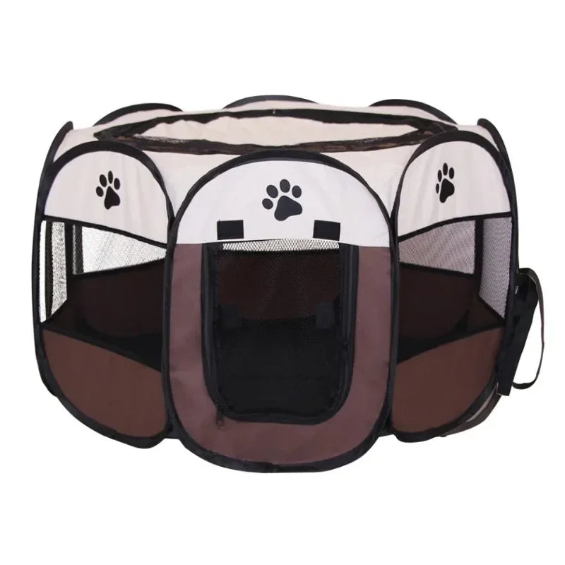 Foldable Octagonal Pet Tent – Cat and Small Dog Cage, Four-Season Use