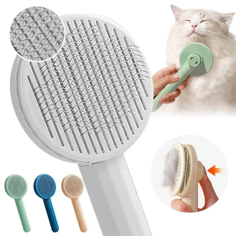 Cat Grooming Brush and Hair Remover Comb