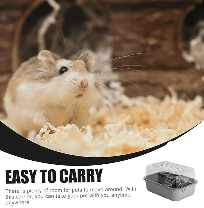 1PC Portable Acrylic Hamster Cage – Large Space Pet Habitat for Golden Bear, Animal Cage Starter Kit