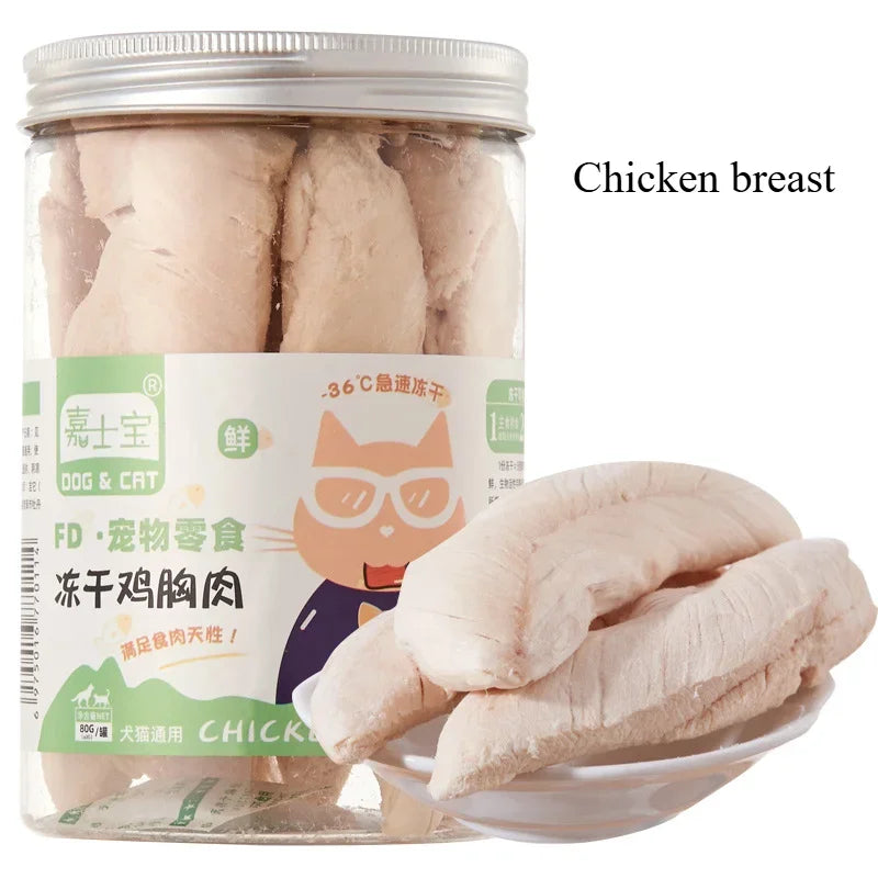 Dried Chicken, Salmon, Beef & Duck Pet Snacks