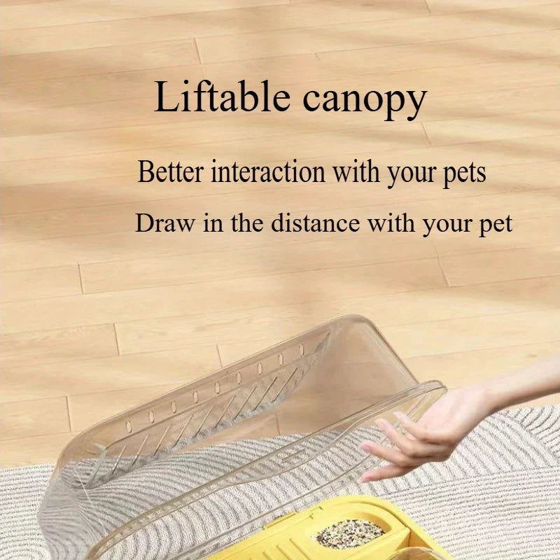 1PC Portable Acrylic Hamster Cage – Large Space Pet Habitat for Golden Bear, Animal Cage Starter Kit
