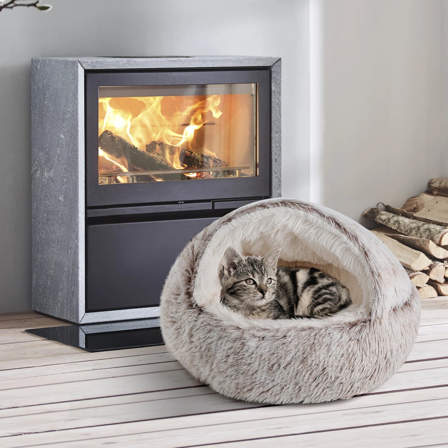 25" Plush Cat & Dog Sleeping Nest