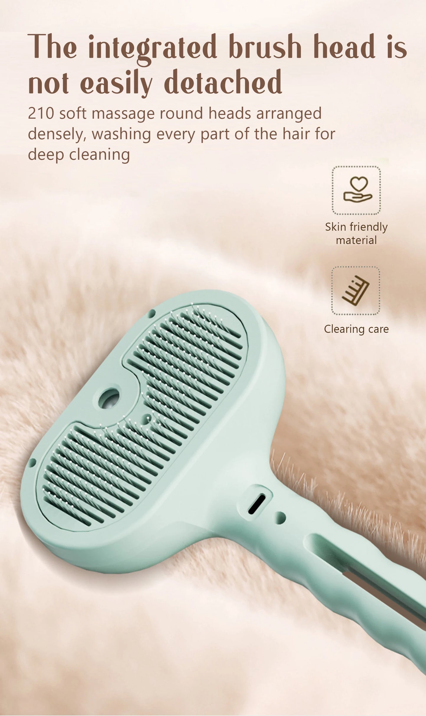 Dog Comb Pet Steam Massage Brush – Soft Teeth Hair Removal for Cats & Dogs