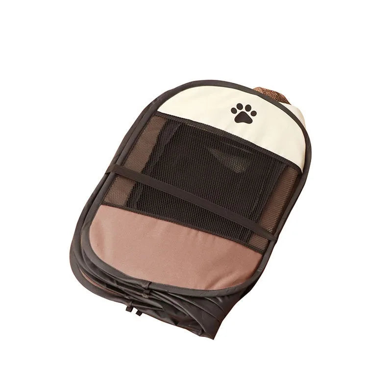 Large Foldable Octagonal Cat Playpen with Mesh Door