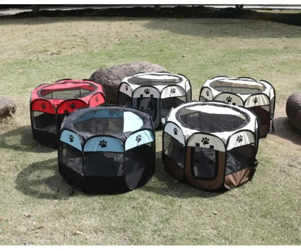 Foldable Octagonal Pet Tent – Cat and Small Dog Cage, Four-Season Use