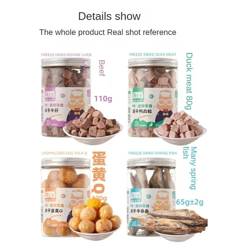 Dried Chicken, Salmon, Beef & Duck Pet Snacks