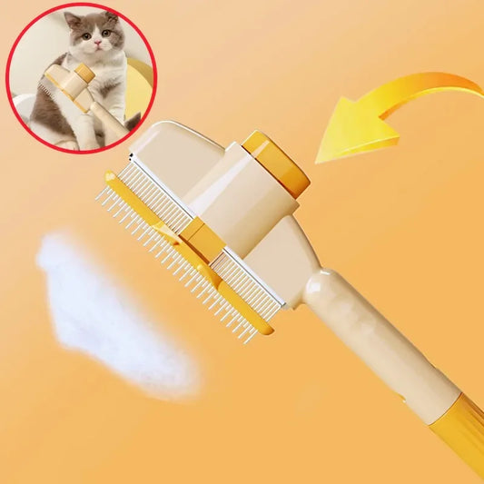 Self-Cleaning Dog Comb – One-Button Pet Hair Remover & Massage Brush